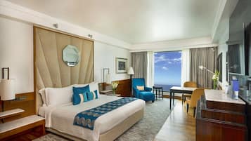 Premium kamer, 1 kingsize bed, uitzicht op zee | 2 slaapkamers, lakens van Egyptisch katoen, luxe beddengoed