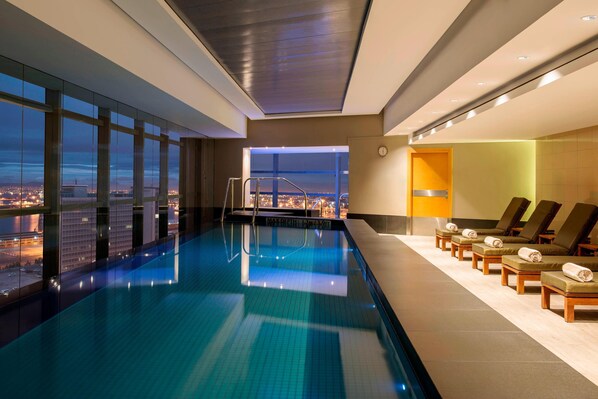 Indoor pool, outdoor pool, open 6:00 AM to 10:00 PM, pool umbrellas
