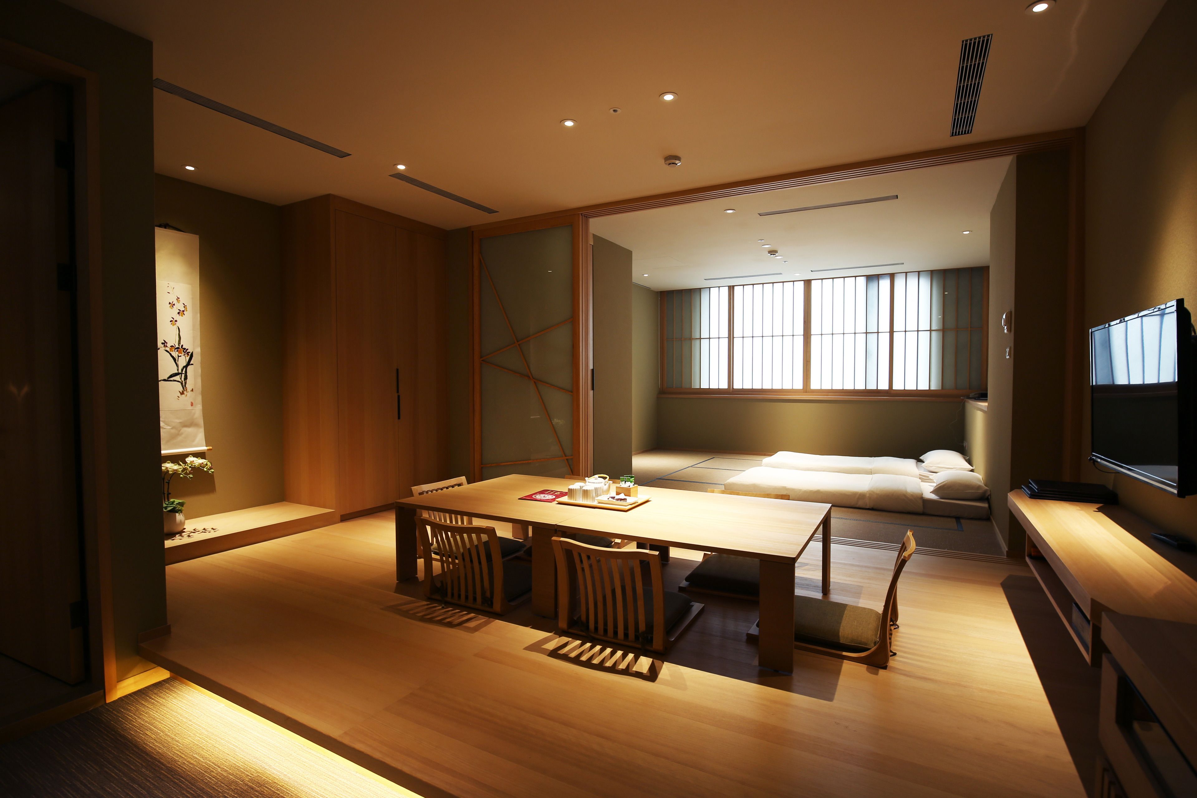 兆品和式房 | 客房內保險箱、書桌、遮光布/窗簾、熨斗/熨衣板