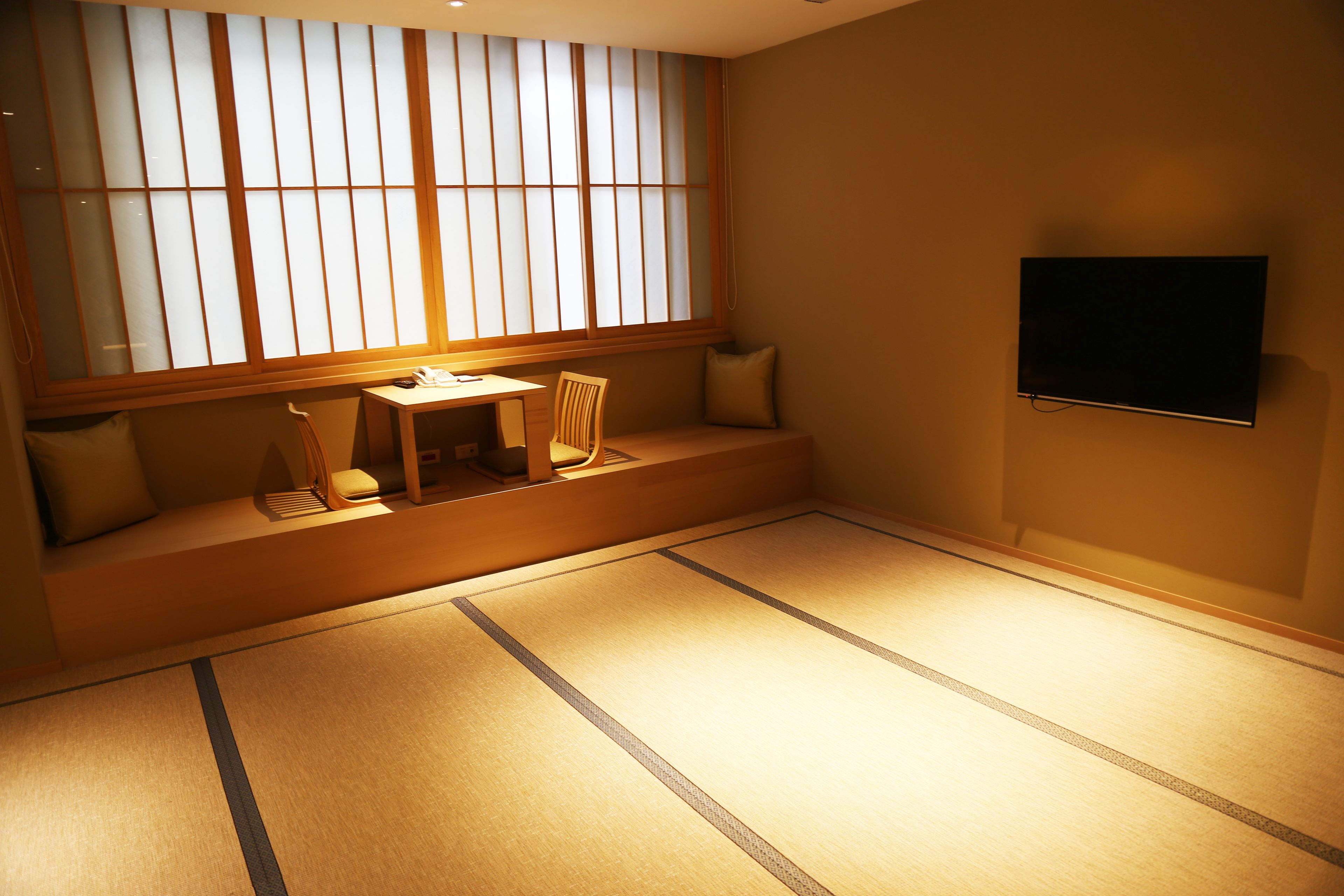 japanese style family suite | in-room safe, desk, blackout curtains, iron/ironing board