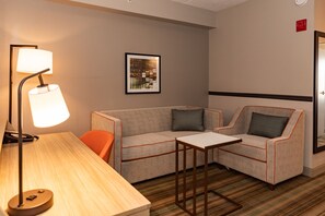 Premium bedding, down comforters, pillowtop beds, in-room safe