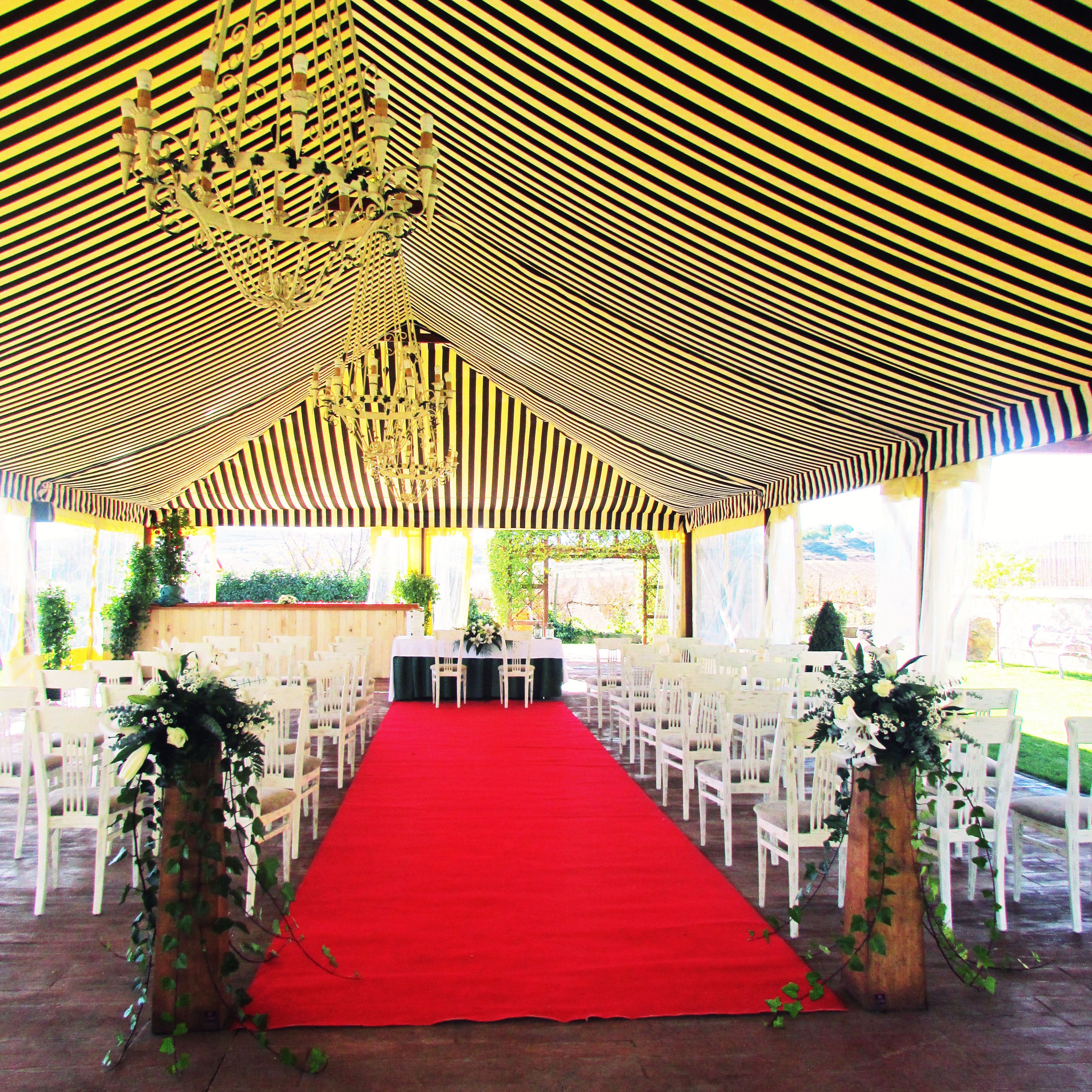 outdoor wedding area