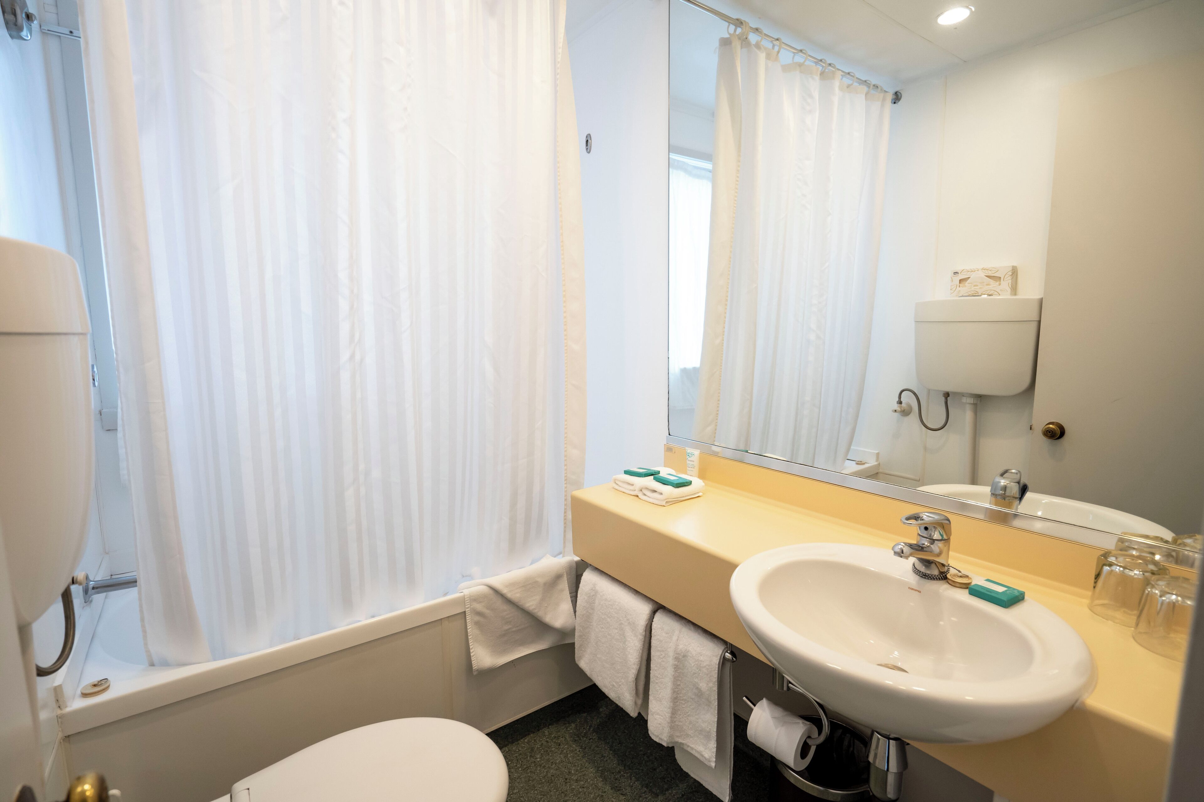 family room | bathroom | combined shower/bathtub, free toiletries, hair dryer, towels