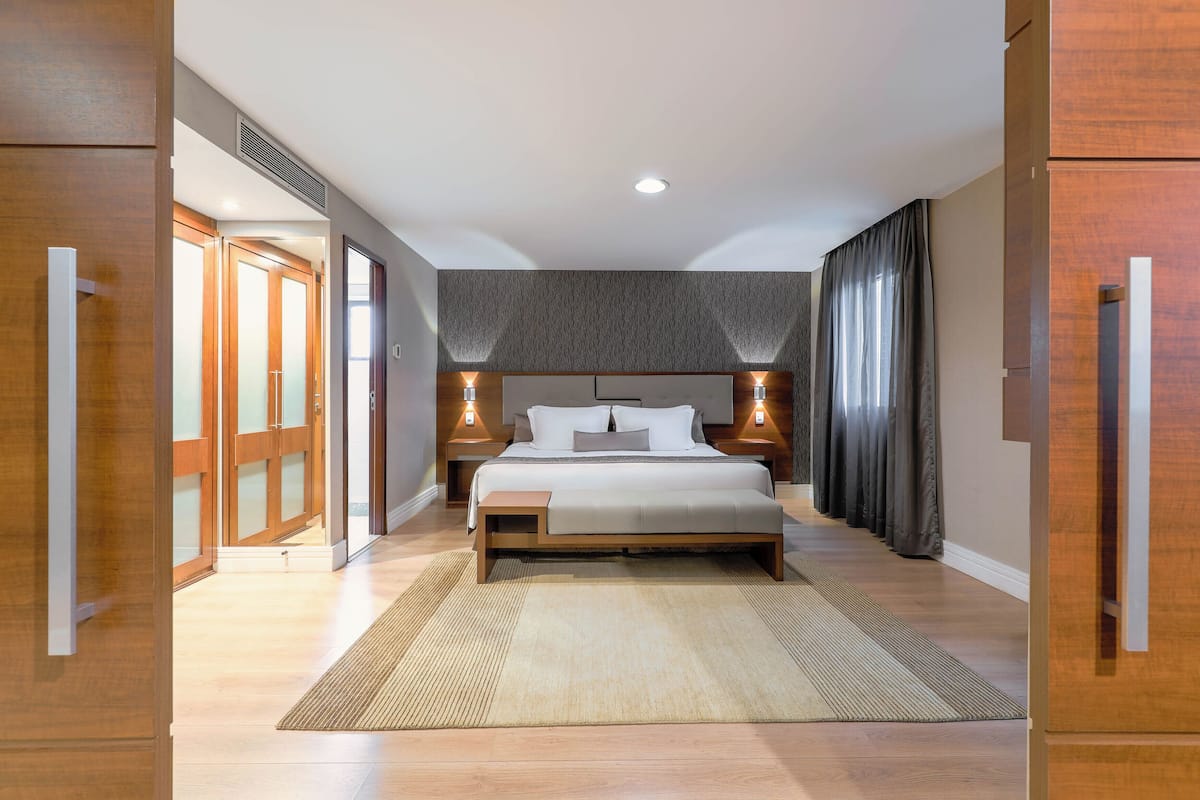 Suite Executive Premium | Hypo-allergenic bedding, minibar, in-room safe, laptop workspace
