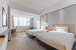 In-room safe, desk, laptop workspace, blackout drapes