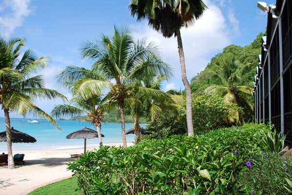 Playa privada, snorkel, windsurf y bar en la playa