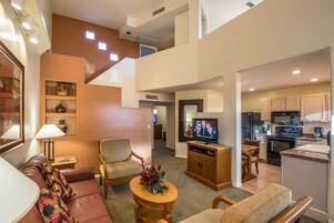 Condo, 2 Bedrooms | Living area | LCD TV, fireplace, DVD player