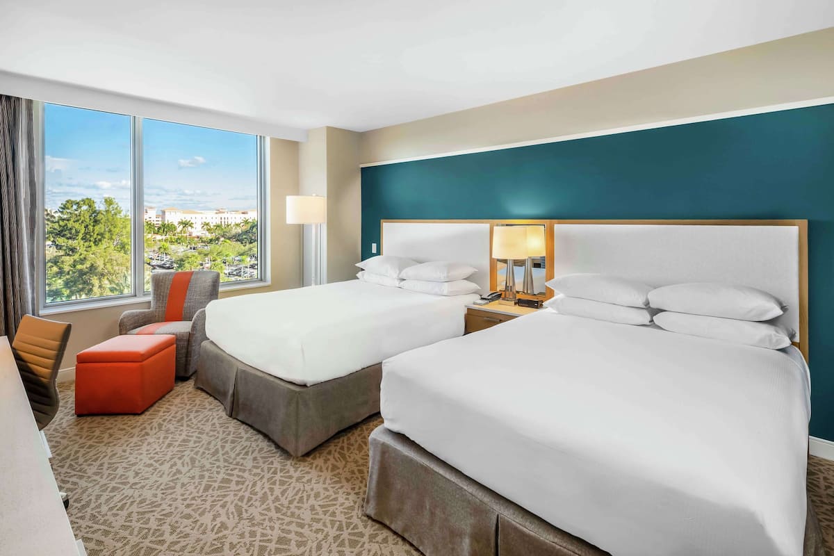Room, 2 Queen Beds, Accessible (Roll-In Shower) | In-room safe, desk, laptop workspace, blackout drapes