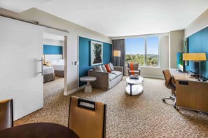 Suite, 2 Queen Beds, Accessible, Bathtub (Mobility & Hearing) | In-room safe, desk, laptop workspace, blackout drapes