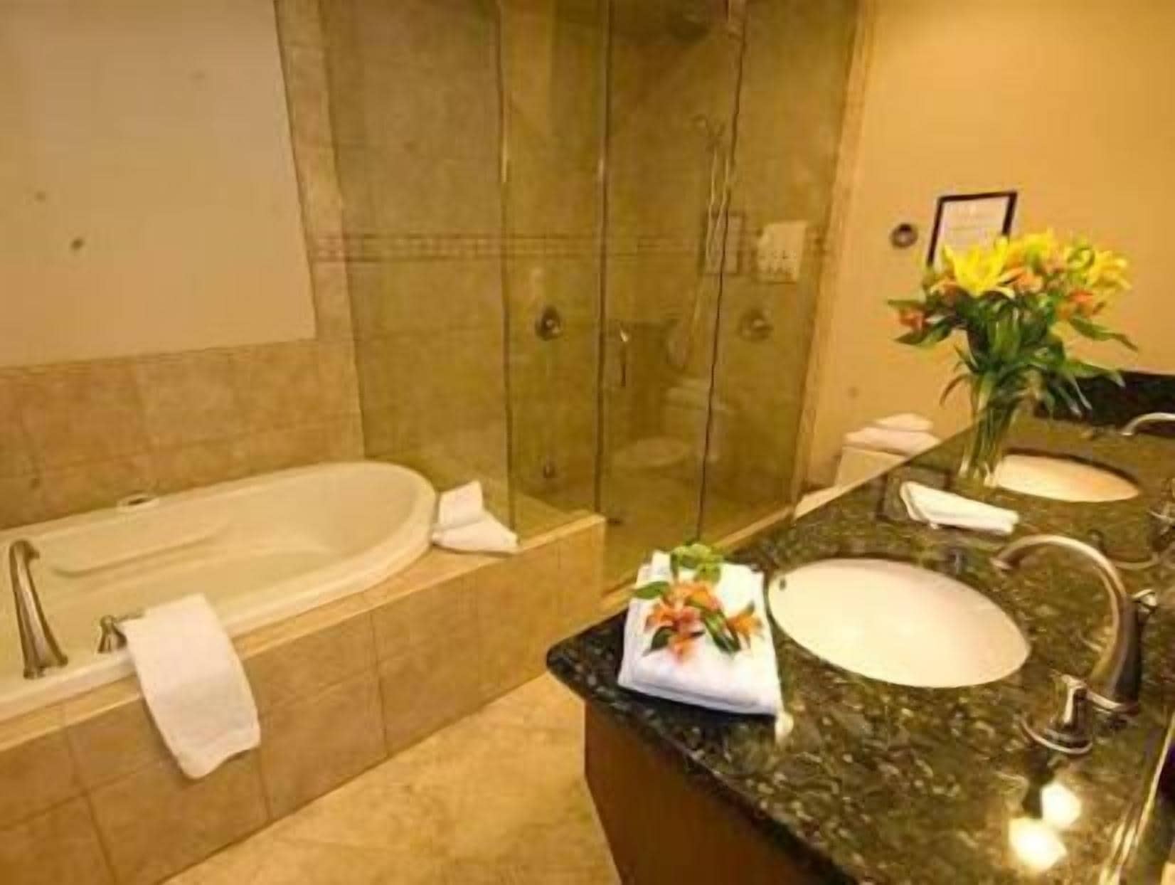 free toiletries, hair dryer, towels, soap