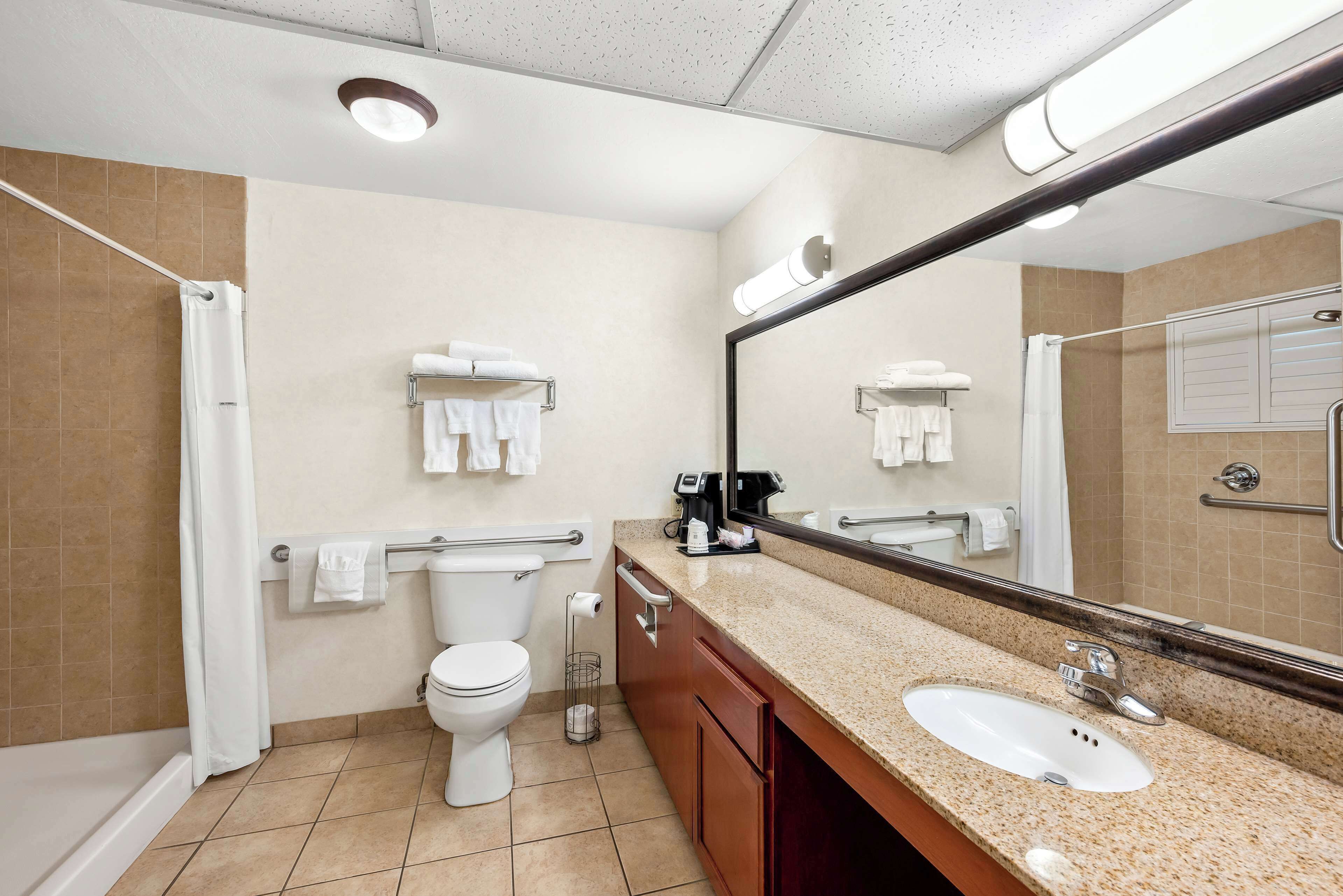 standard room, 2 double beds, accessible, non smoking (walk-in shower) | accessible bathroom