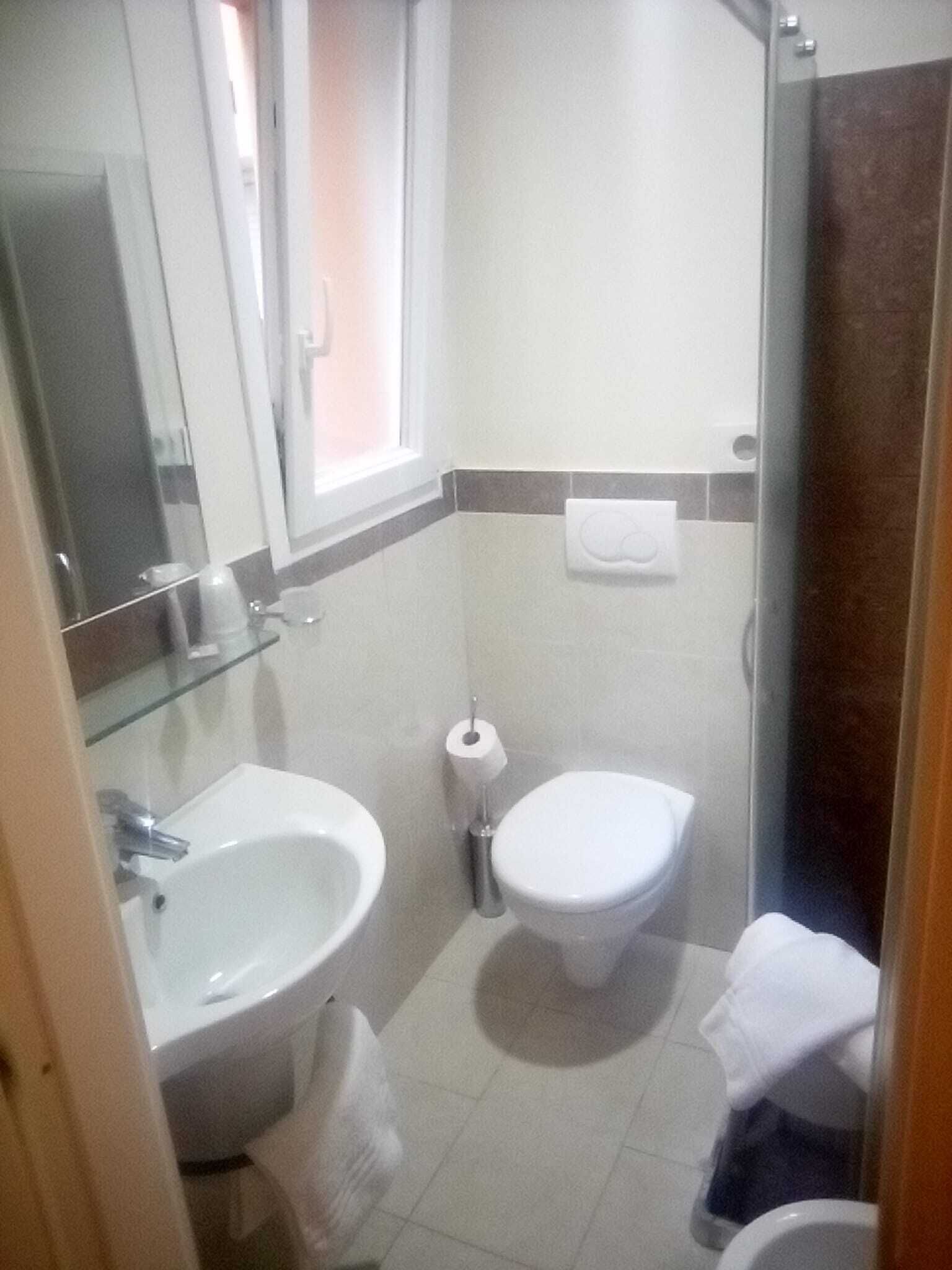 shower, free toiletries, hair dryer, bidet