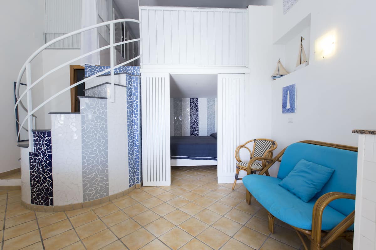 Family Apartment, Sea View, Split Level | Frette Italian sheets, premium bedding, down duvets, in-room safe