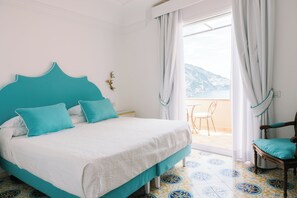 Deluxe Double or Twin Room, Terrace, Sea View | 1 bedroom, Frette Italian sheets, premium bedding, memory foam beds