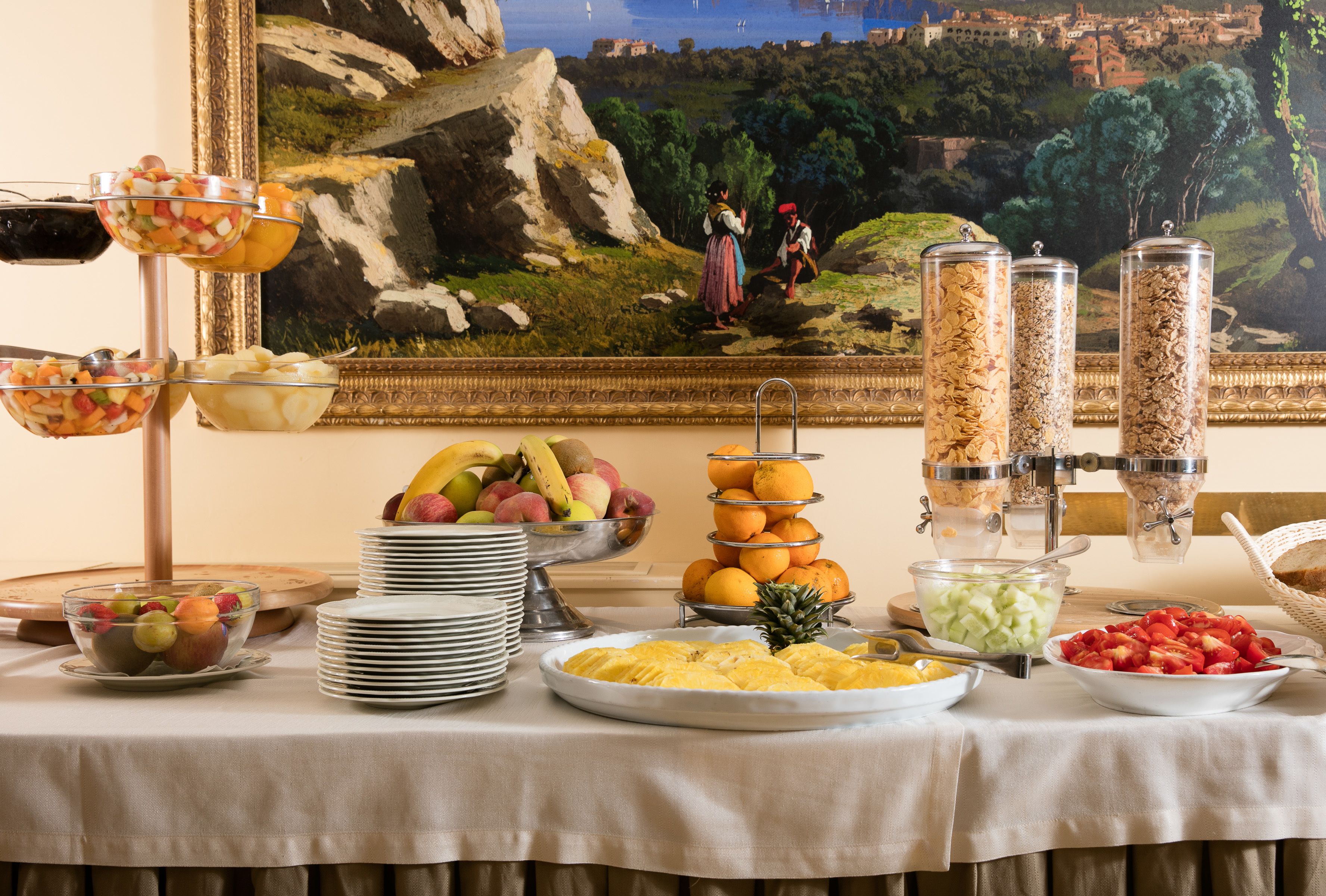 breakfast, lunch and dinner served