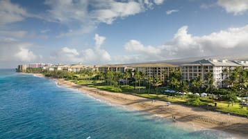 On the beach, beach cabanas, beach massages, snorkeling