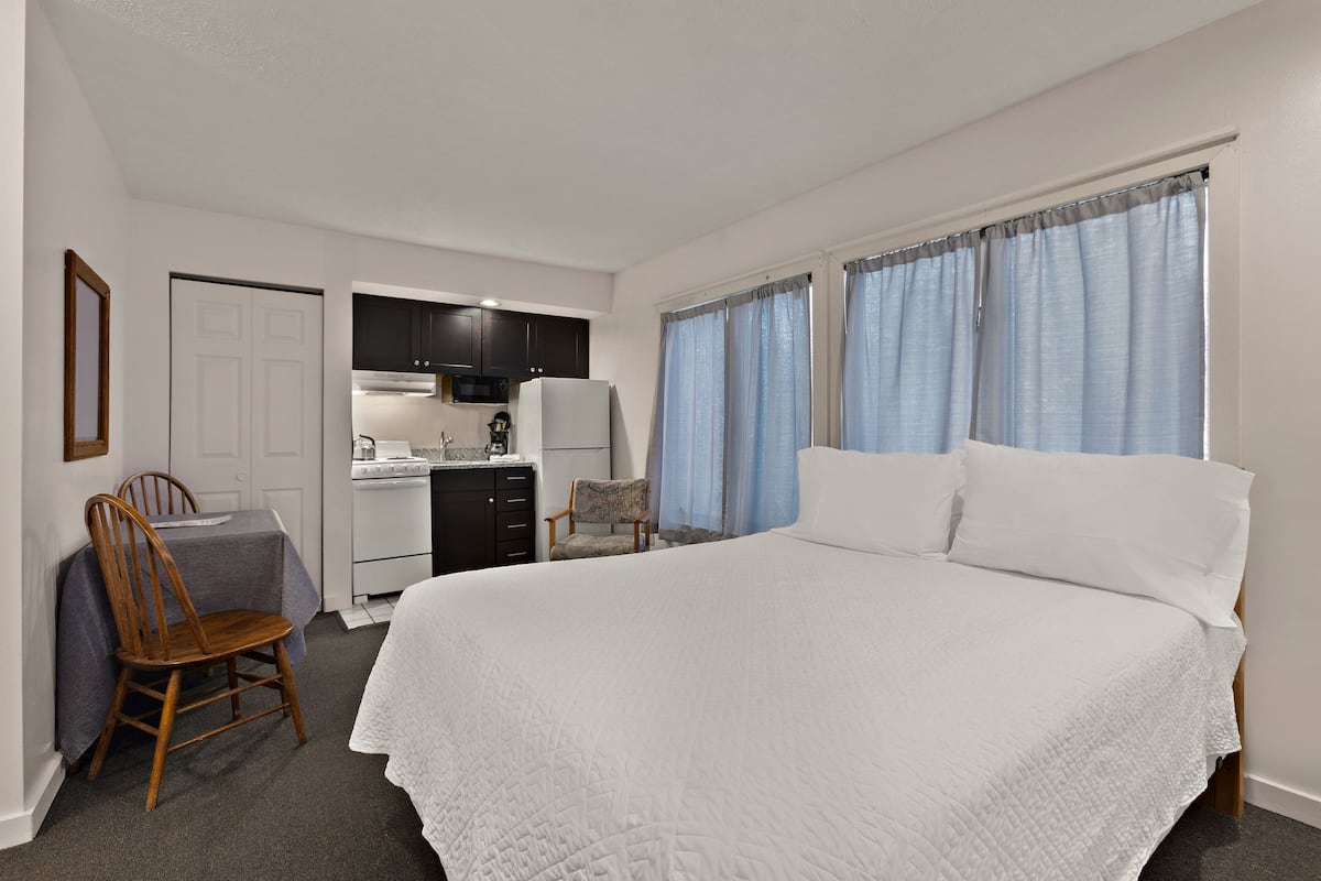 1 Queen Studio | Soundproofing, iron/ironing board, free WiFi, bed sheets