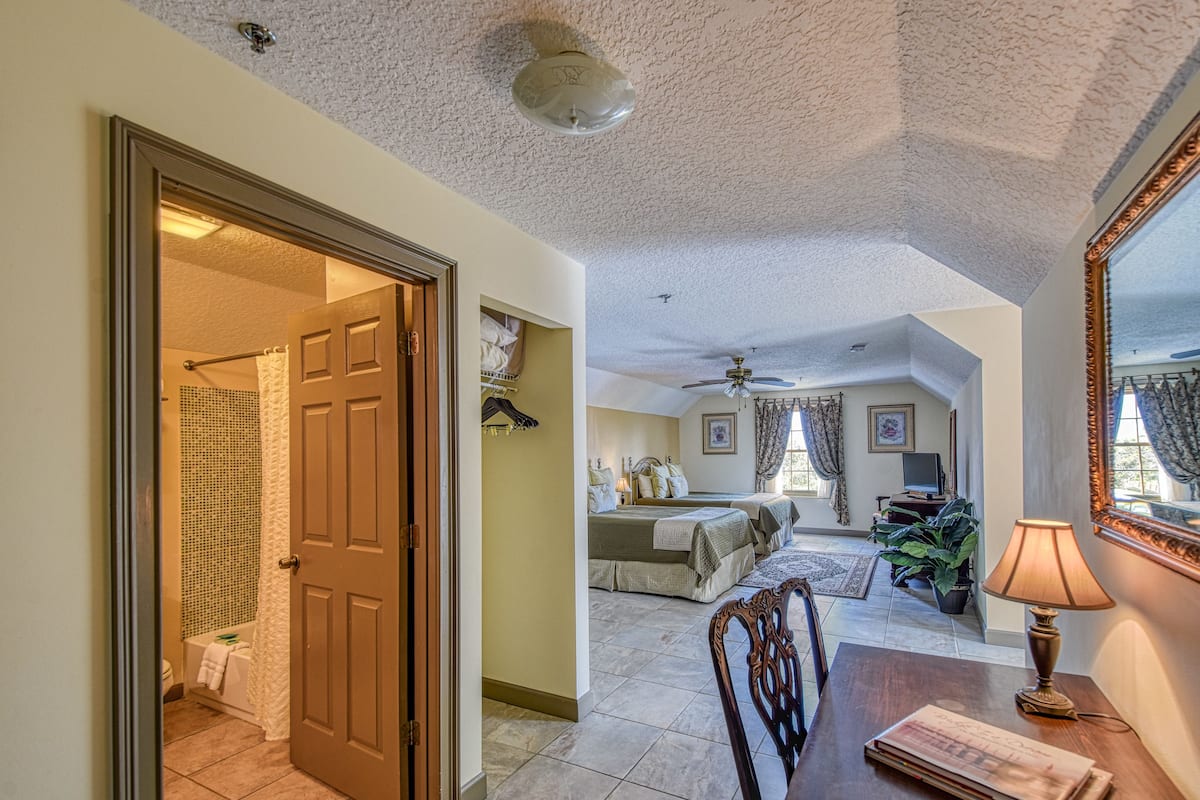 standard double room with two  double beds | pillow-top beds, individually decorated, individually furnished