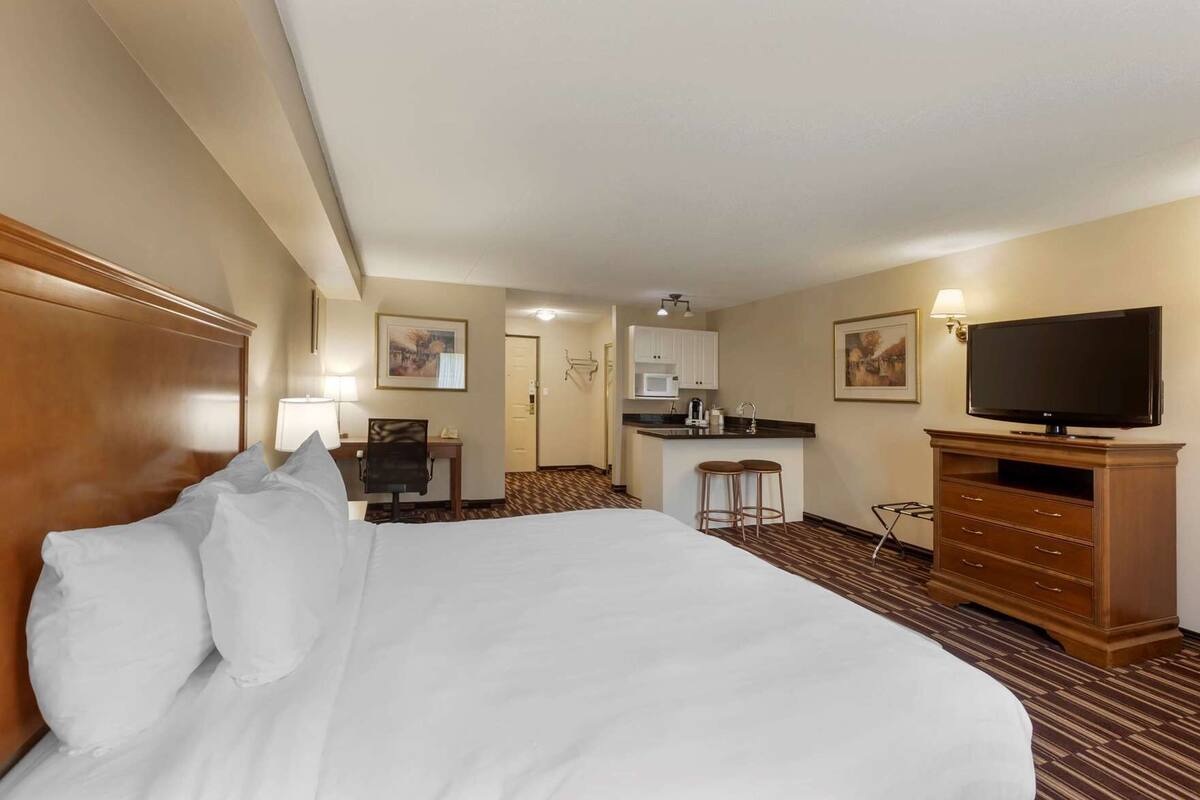 Premium bedding, pillowtop beds, in-room safe, blackout drapes