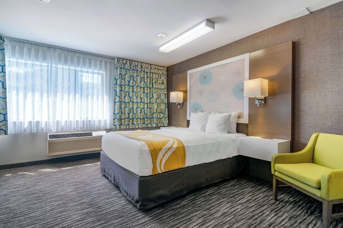 Suite, 1 Queen Bed, Non Smoking | Desk, blackout drapes, iron/ironing board, cribs/infant beds