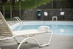 Seasonal outdoor pool, open 10 AM to 10 PM, sun loungers