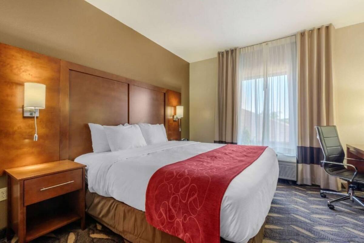 Ropa de cama de alta calidad, muebles diferentes y escritorio