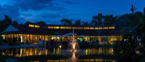 Outdoor wedding area