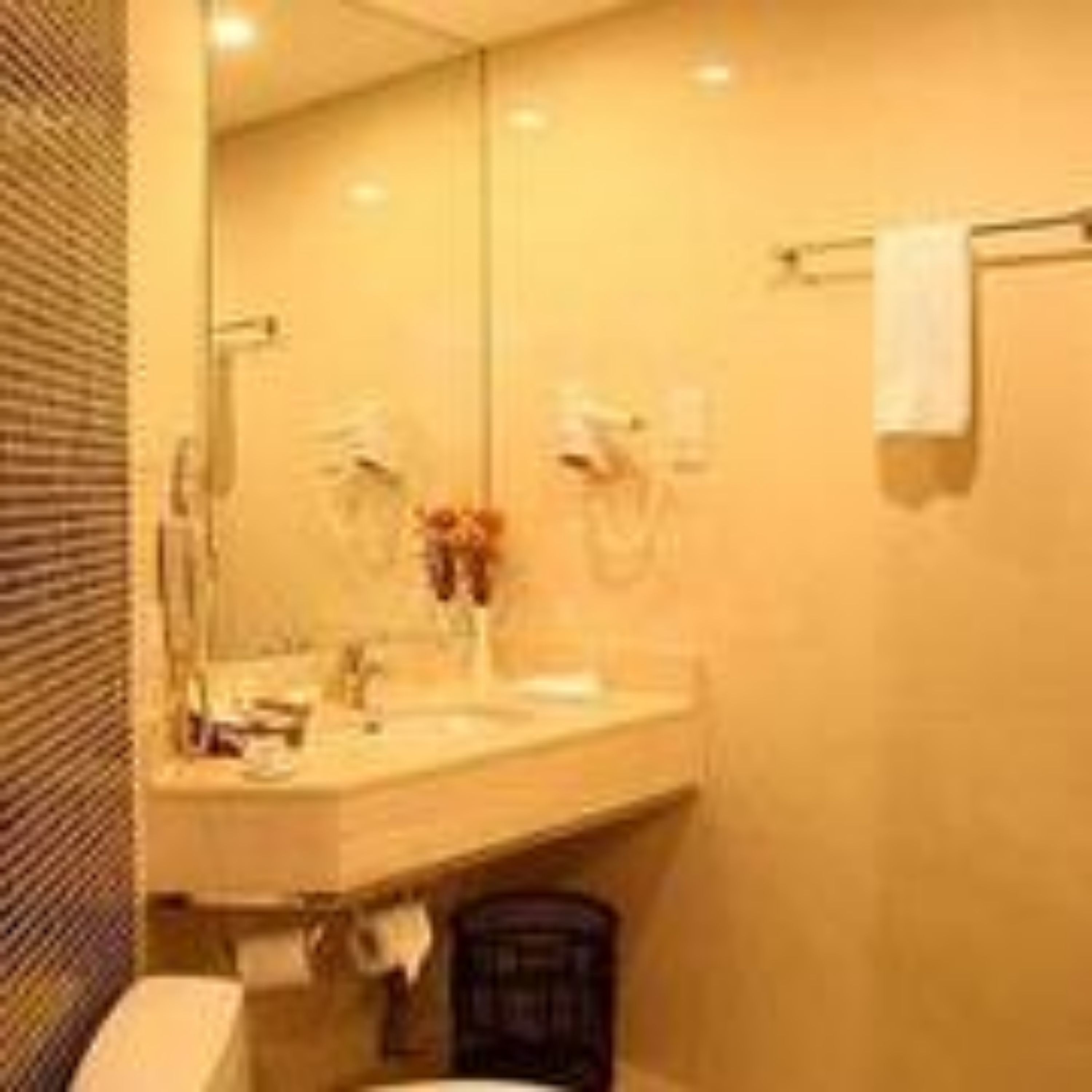 standard single room | bathroom | deep-soaking bathtub, rainfall showerhead, free toiletries, towels