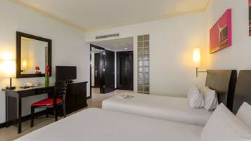 Minibar, in-room safe, desk, blackout curtains