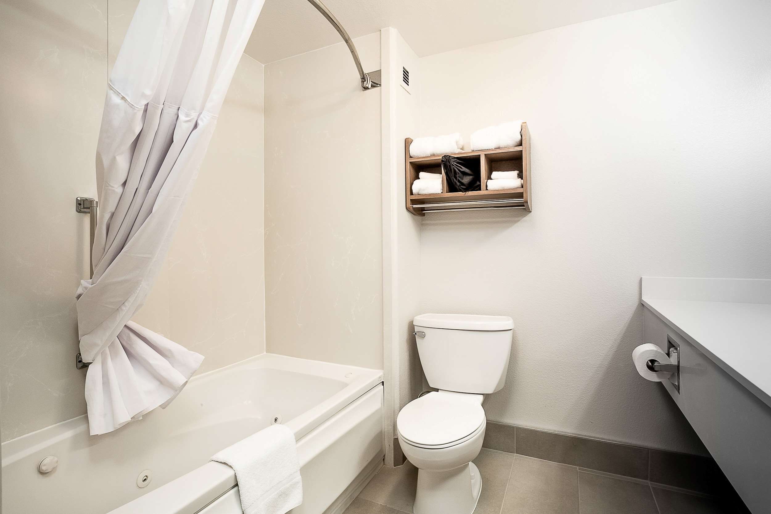 free toiletries, hair dryer, towels