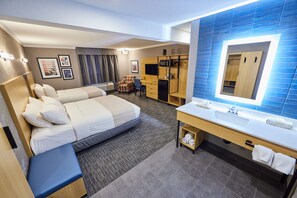 Standard Suite, Multiple Beds (No Pets) | Bathroom | Shower, free toiletries, hair dryer, towels