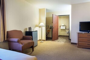 In-room safe, blackout curtains, iron/ironing board