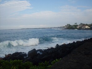 Vista a la playa o el mar
