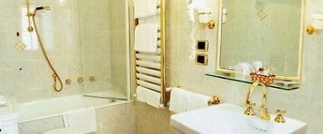 Free toiletries, hair dryer, bidet, towels