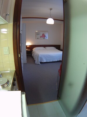 Standard Double Room, 1 Double or 2 Single Beds, Non Smoking, City View | Private kitchenette