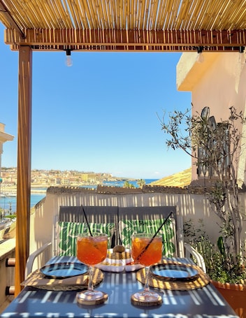 Terraza en la azotea. Hotel Posta