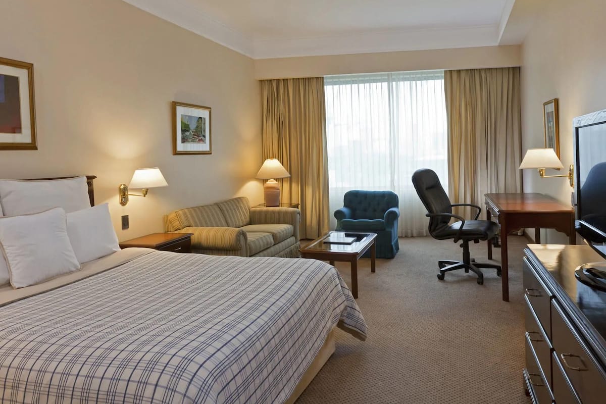 Ropa de cama de alta calidad, minibar, muebles diferentes y escritorio