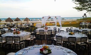 Outdoor banquet area