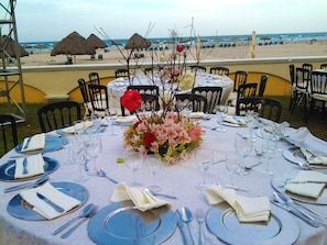 Outdoor banquet area