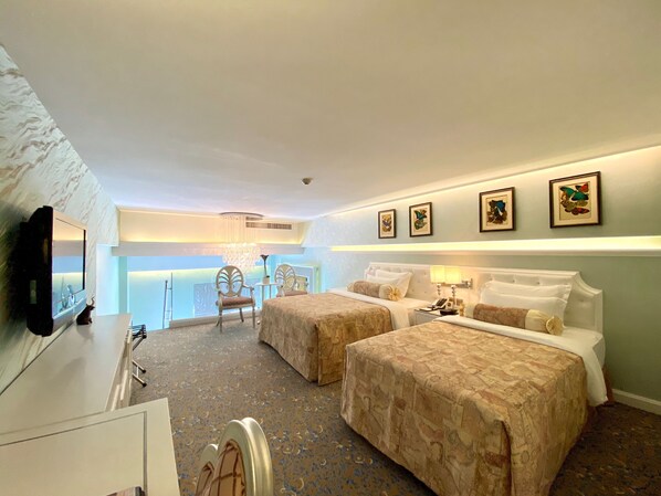 Duplex Family Suite for 5 Person | Minibar, in-room safe, blackout drapes, soundproofing