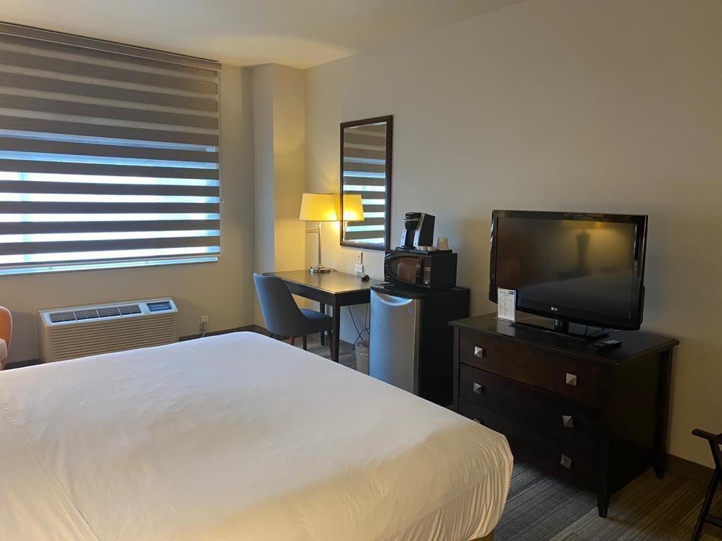 In-room safe, desk, blackout curtains, iron/ironing board