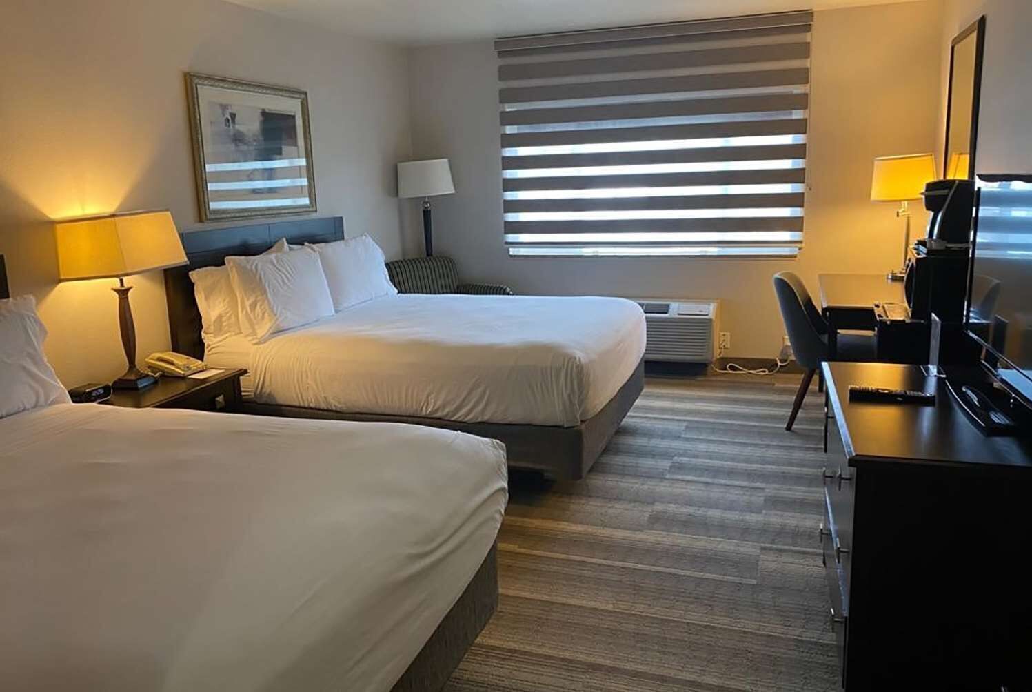 In-room safe, desk, blackout curtains, iron/ironing board