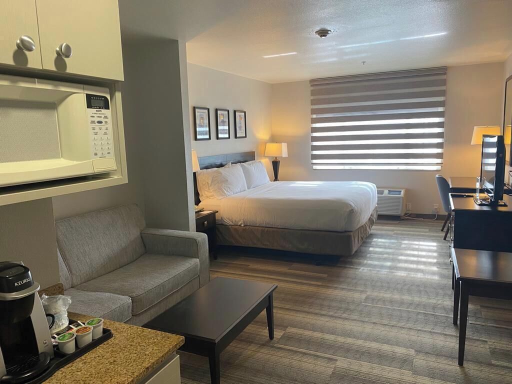 In-room safe, desk, blackout curtains, iron/ironing board