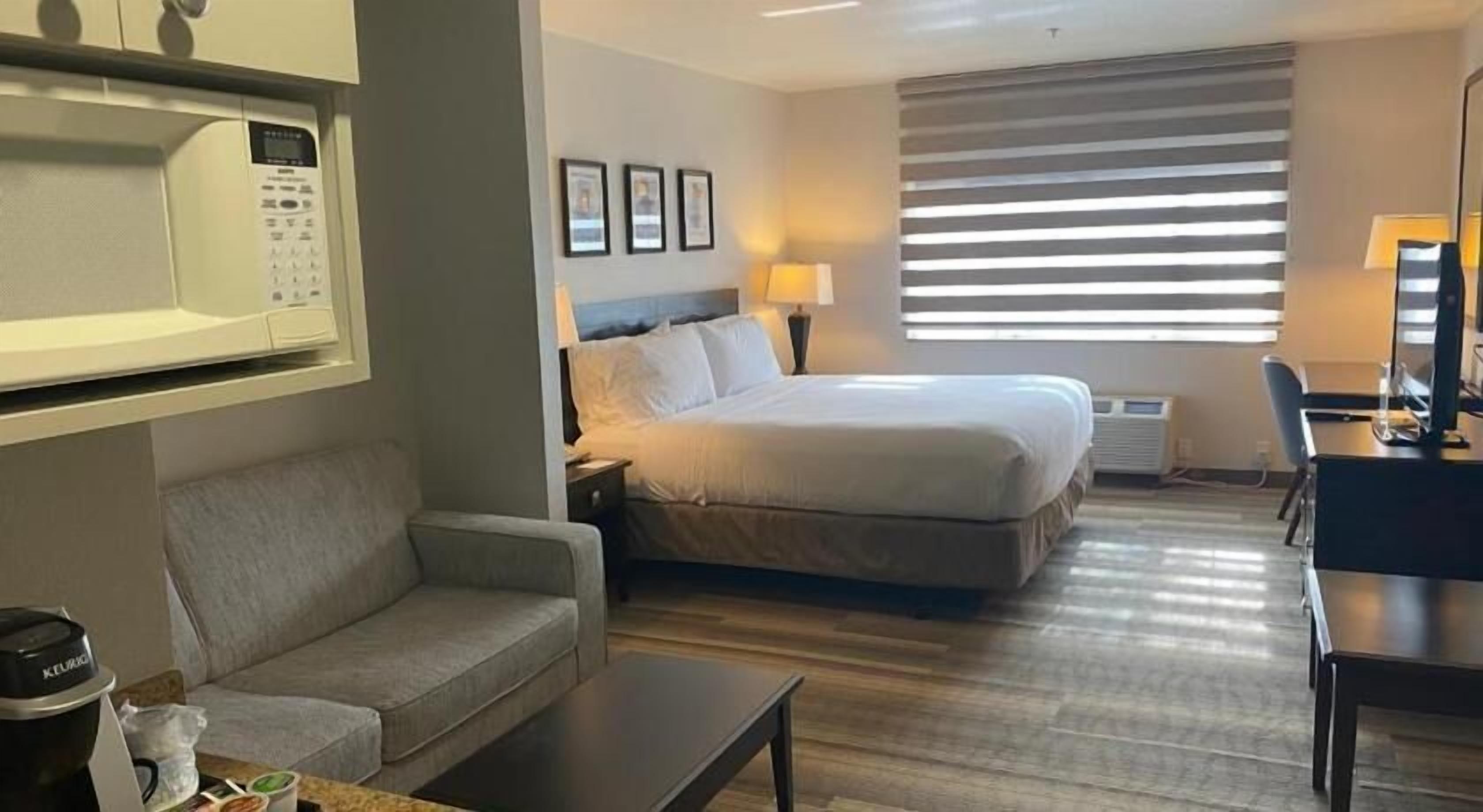 In-room safe, desk, blackout curtains, iron/ironing board