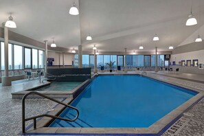 Indoor pool, sun loungers