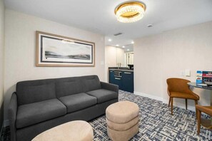 Suite, 1 King Bed with Sofa bed (2 Room, Fallsview) | Living area | Flat-screen TV, pay films