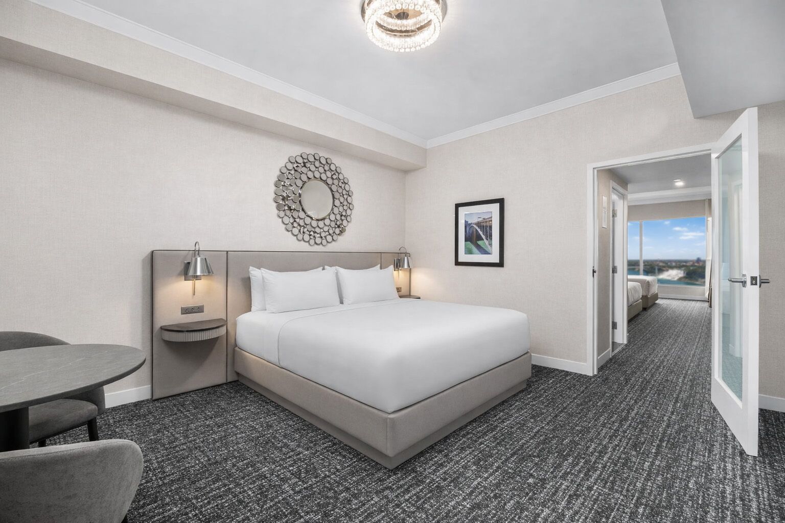 Suite, 2 Bedrooms, Jetted Tub (Fallsview 2 kingbed) | Living area | Flat-screen TV, pay movies