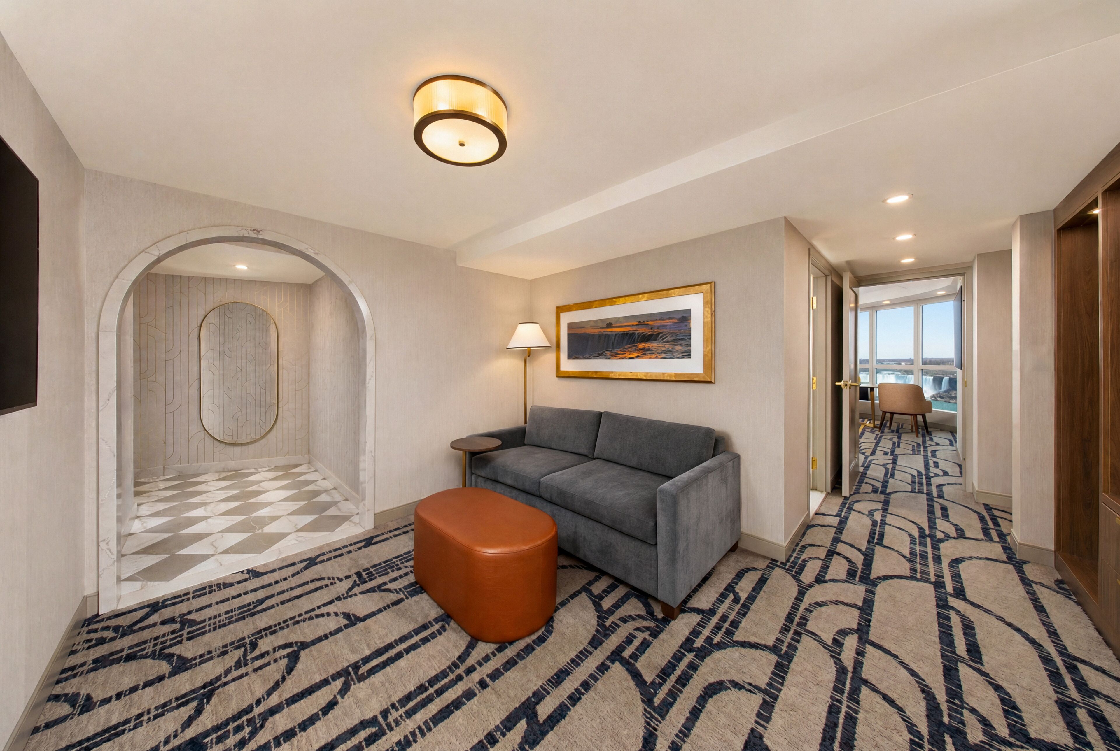 The Presidential Suite | Premium Fallsview | High Floor | Vardagsrum | Platt-tv och betalfilmer