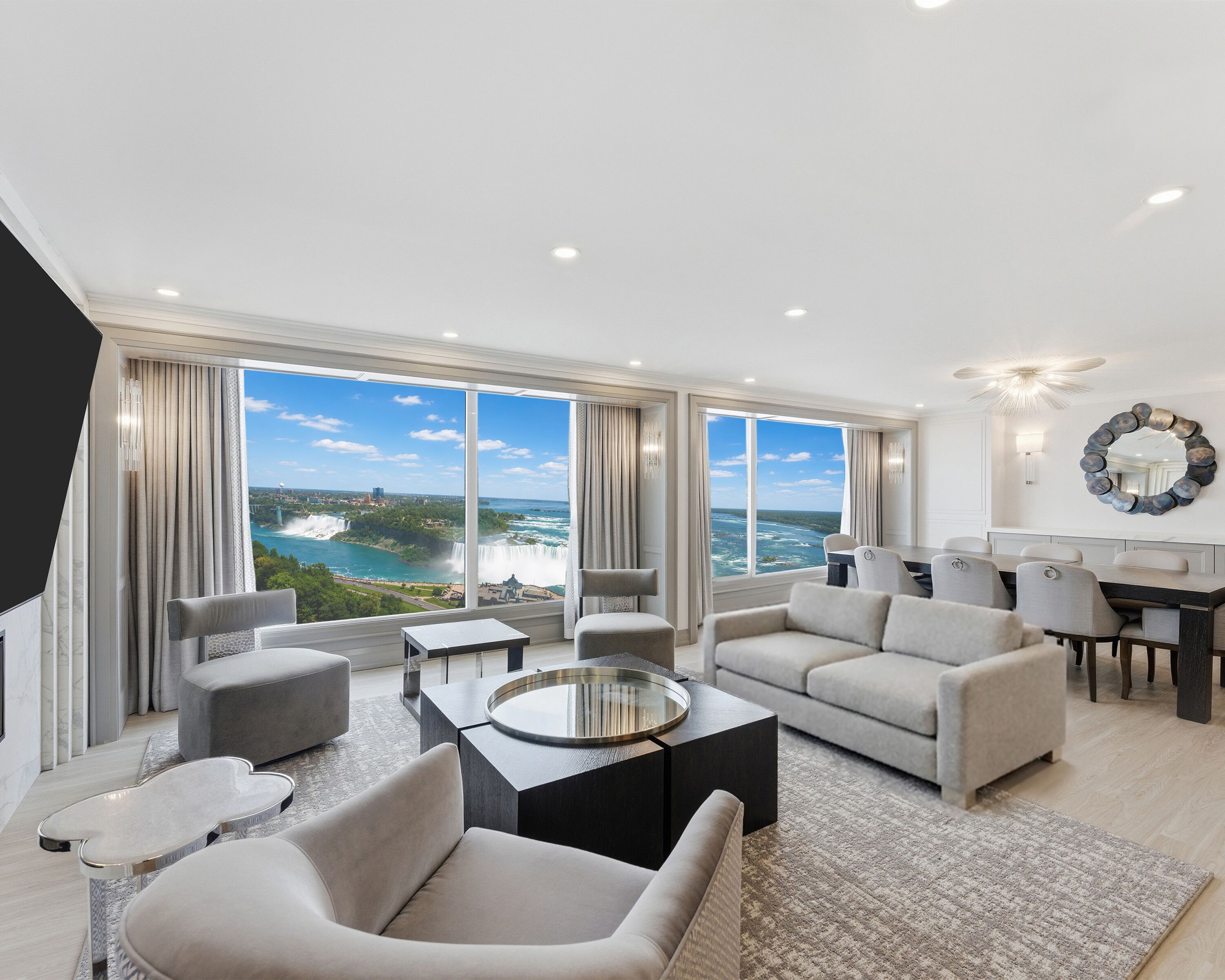 Premium-Suite, Mehrere Betten (37th Floor Penthouse Fallsview) | Wohnbereich