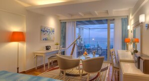 Junior Room, Sea View | Select Comfort beds, minibar, in-room safe, blackout drapes